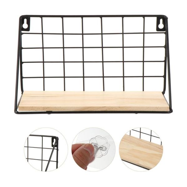 hooks & rails 1pc decorative iron wall shelf household chic mounted storage rack (small)
hooks & rails 1pc decorative iron wall shelf household chic mounted storage rack (small)
