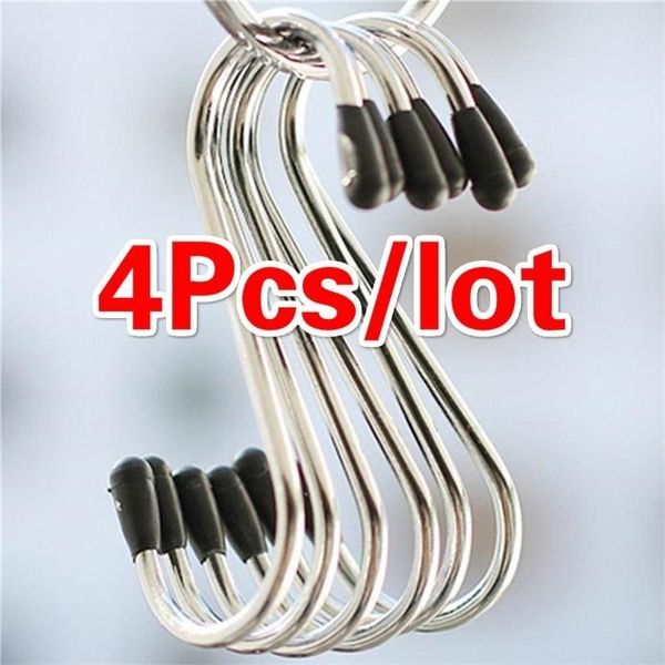 hangers & racks 4pcs/lot s shaped hooks stainless steel hanger clasp rack for clothes pot pan kitchen holder
hangers & racks 4pcs/lot s shaped hooks stainless steel hanger clasp rack for clothes pot pan kitchen holder