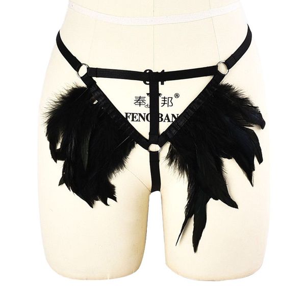 wind gothic punk harajuku bandage hollowed out feather t pants night performance clothes temptation underwear, Black;white
wind gothic punk harajuku bandage hollowed out feather t pants night performance clothes temptation underwear, Black;white