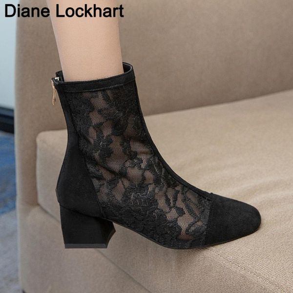 black lace mesh women's boots fashion round toe high heels women zip ankle female summer sandals bottes big size 41
black lace mesh women's boots fashion round toe high heels women zip ankle female summer sandals bottes big size 41