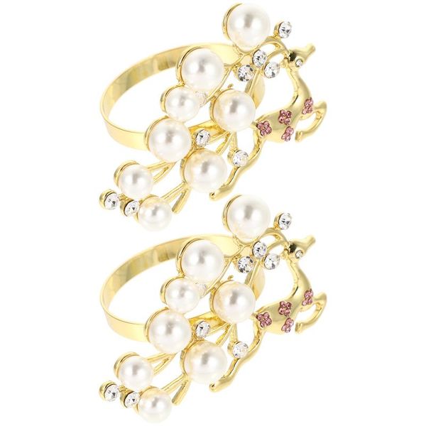 table napkin 2pcs xmas themed ring design napkins buckle christmas accessories