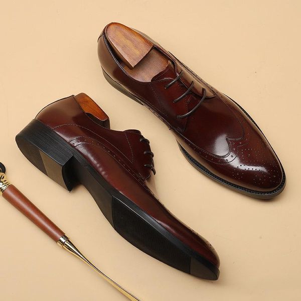 dress shoes genuine cow leather brogue business mens wedding casual flats vintage handmade oxford for men, Black
dress shoes genuine cow leather brogue business mens wedding casual flats vintage handmade oxford for men, Black