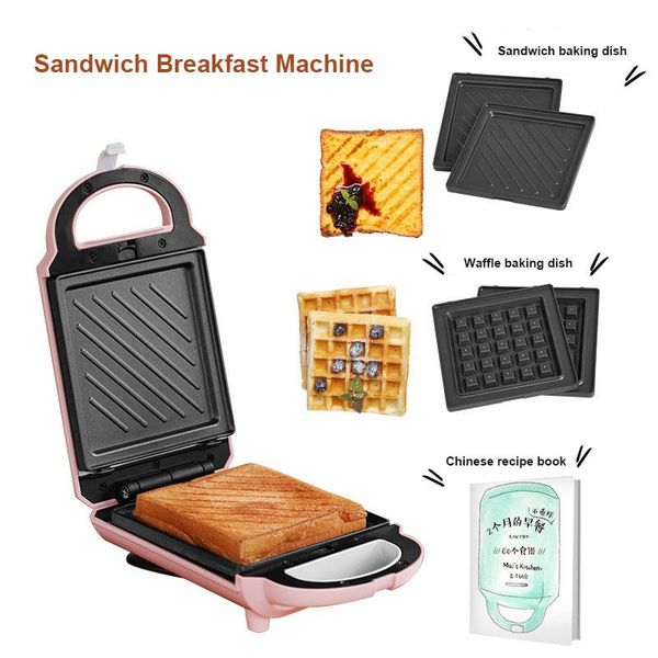 electric sandwich maker kitchen multifunctional breakfast machine double-sided heating waffle with 2 baking trays bread makers
electric sandwich maker kitchen multifunctional breakfast machine double-sided heating waffle with 2 baking trays bread makers