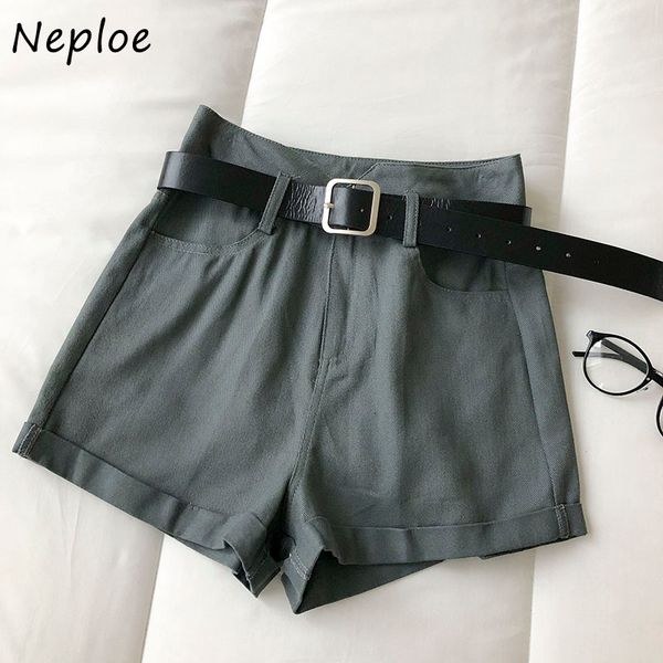 neploe high waist hip straight shorts feminino summer candy color causal shorts women pocket loose with sashes 210510, White;black
neploe high waist hip straight shorts feminino summer candy color causal shorts women pocket loose with sashes 210510, White;black