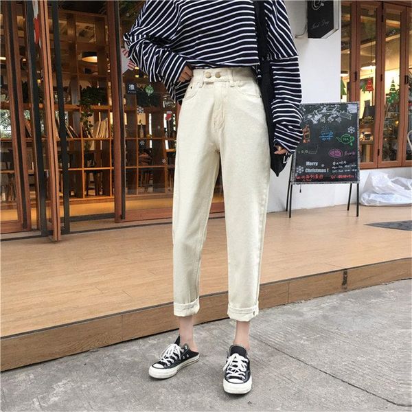 women's jeans retro women vintage female high waist slim straight elastic pants loose denim all match ankle-length trousers, Blue
women's jeans retro women vintage female high waist slim straight elastic pants loose denim all match ankle-length trousers, Blue