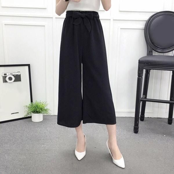 women's pants & capris 2021 korean summer womens wide leg high waist casual fashion thin loose culottes pleated pant trousers femme, Black;white
women's pants & capris 2021 korean summer womens wide leg high waist casual fashion thin loose culottes pleated pant trousers femme, Black;white