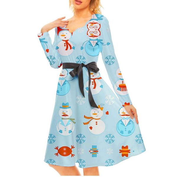 casual dresses women party christmas santa snowflake print vintage lace up dress long-sleeved female a-line loose vestidos, Black;gray
casual dresses women party christmas santa snowflake print vintage lace up dress long-sleeved female a-line loose vestidos, Black;gray