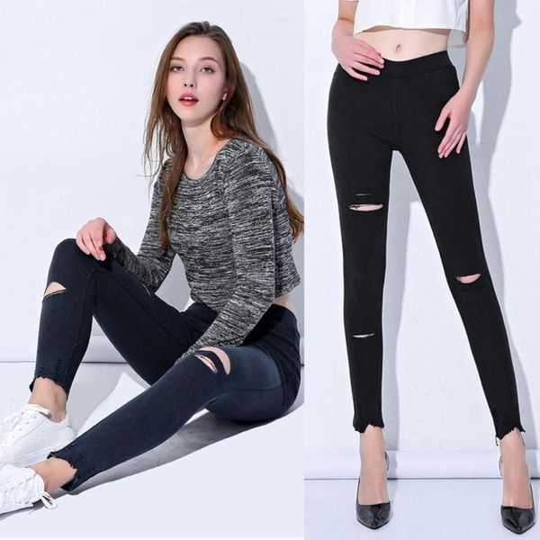 women's pants & capris spring and autumn ladies korean version of the hole jeans slim pencil wear out fitness leggings, Black;white
women's pants & capris spring and autumn ladies korean version of the hole jeans slim pencil wear out fitness leggings, Black;white