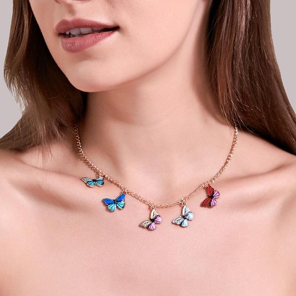 chokers fashion colorful butterfly pendant necklace alloy clavicle chain dangle female jewelry gift, Golden;silver
chokers fashion colorful butterfly pendant necklace alloy clavicle chain dangle female jewelry gift, Golden;silver