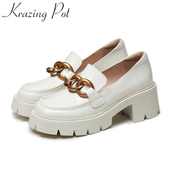 dress shoes krazing pot size 40 cow leather metal chain platform casual spring loafers white sneaker solid concise brand women pumps, Black
dress shoes krazing pot size 40 cow leather metal chain platform casual spring loafers white sneaker solid concise brand women pumps, Black