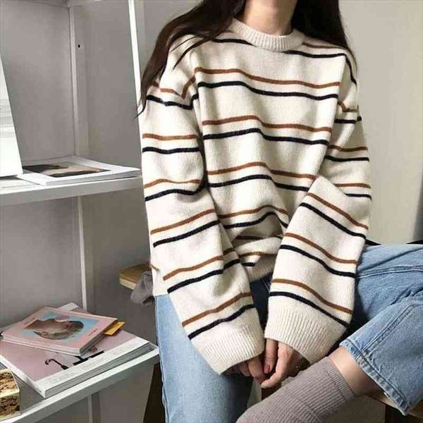 pullovers sweater women autumn o-neck sweaters stripe womens pullover harajuku knitted loose jumper, White;black
pullovers sweater women autumn o-neck sweaters stripe womens pullover harajuku knitted loose jumper, White;black