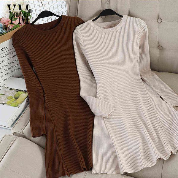yornmona 2020 women basic autumn winter sweater dress solid brief a line short dress female long sleeve knitted dress vestidos g1214, Black;gray
yornmona 2020 women basic autumn winter sweater dress solid brief a line short dress female long sleeve knitted dress vestidos g1214, Black;gray