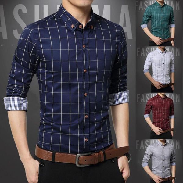men's dress shirts 2021 plaid cotton male long sleeve slim fit business casual shirt turn-down collar single-breast, White;black
men's dress shirts 2021 plaid cotton male long sleeve slim fit business casual shirt turn-down collar single-breast, White;black