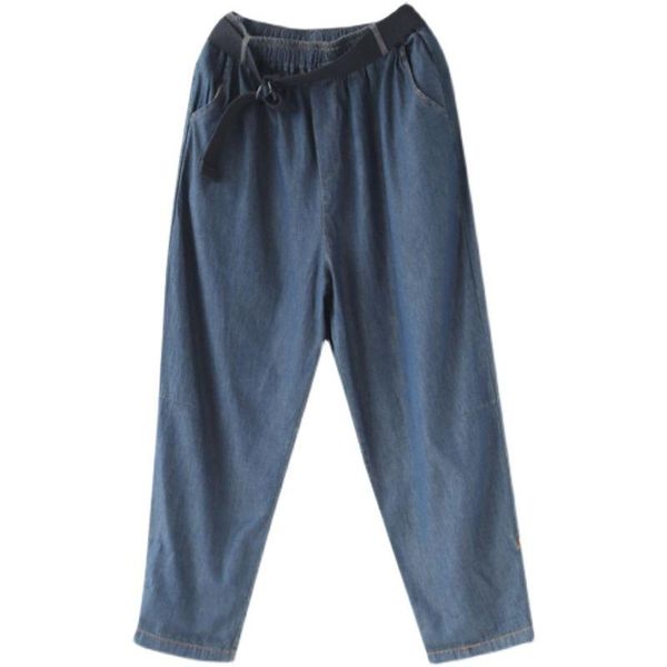 women's jeans 2021 summer women retro casual loose trousers ladies elastic waist pocket vintage all-match denim pants, Blue
women's jeans 2021 summer women retro casual loose trousers ladies elastic waist pocket vintage all-match denim pants, Blue