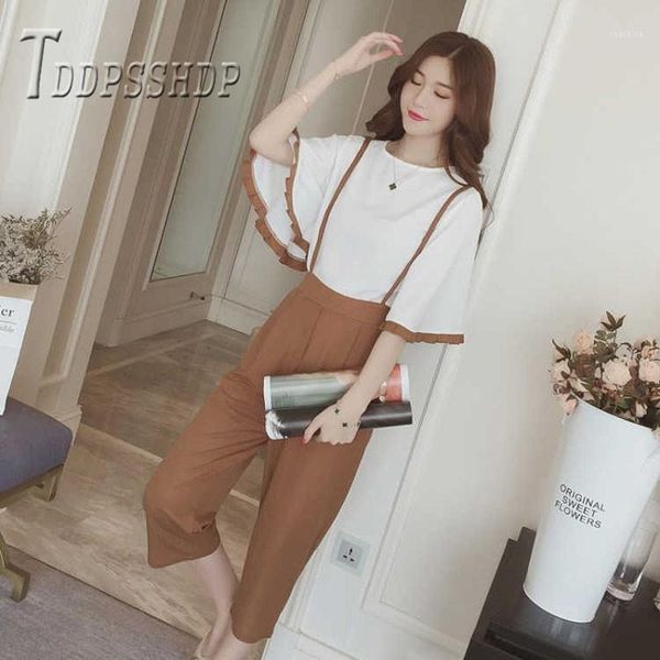 summer women sets white t shirt and suspender pants female women's tracksuits, Gray
summer women sets white t shirt and suspender pants female women's tracksuits, Gray