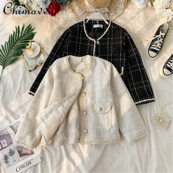 women's jackets fashion elegant short coat cardigan for women 20211 korean style tweed plaid loose suit long sleeve slim fit jacket, Black;brown
women's jackets fashion elegant short coat cardigan for women 20211 korean style tweed plaid loose suit long sleeve slim fit jacket, Black;brown