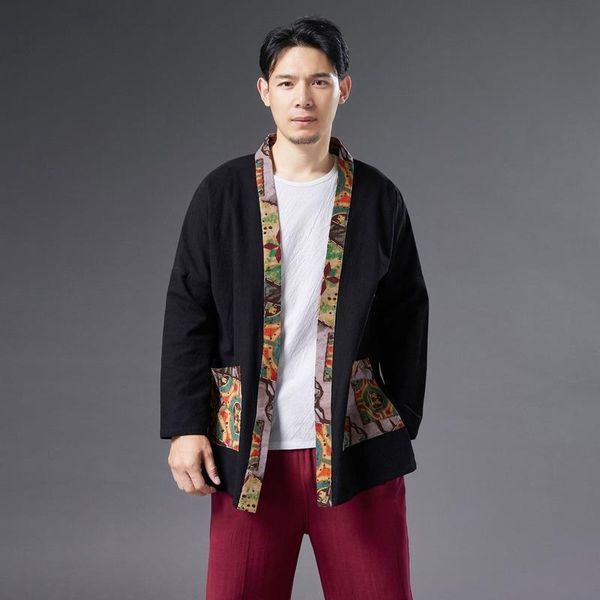 men's casual shirts 2021 autumn product retro flower chinese style men's hanfu hit color cotton linen cardigan jacket, White;black
men's casual shirts 2021 autumn product retro flower chinese style men's hanfu hit color cotton linen cardigan jacket, White;black