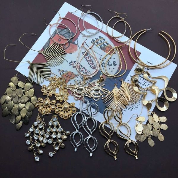 earrings gold geometric long tassel feather diamond earrings hollow water drop earrings, Golden
earrings gold geometric long tassel feather diamond earrings hollow water drop earrings, Golden
