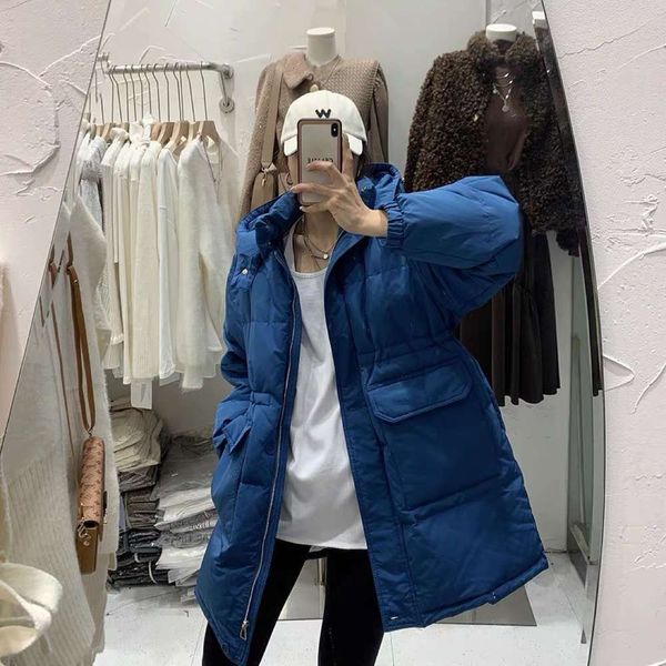 winter large pocket waist drawstring thin white duck down medium and long jacket for women, Black
winter large pocket waist drawstring thin white duck down medium and long jacket for women, Black