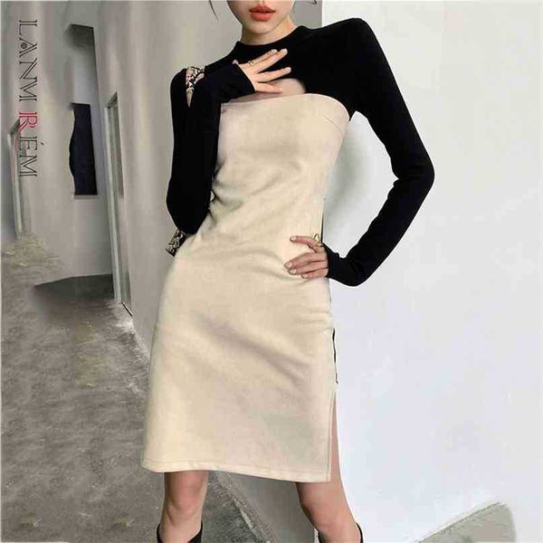 women's black beige stitching mini dress stand collar long sleeve slim fashion trend spring autumn 2e1332 210526, Black;gray
women's black beige stitching mini dress stand collar long sleeve slim fashion trend spring autumn 2e1332 210526, Black;gray