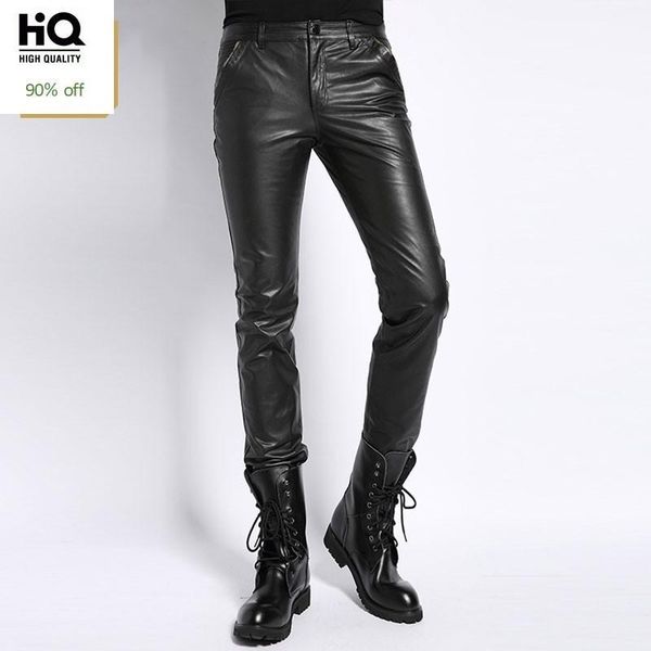 men's pants motorcycle mens genuine leather korean fashion straight skinny trousers casual classic streetwear male plus size 4xl, Black
men's pants motorcycle mens genuine leather korean fashion straight skinny trousers casual classic streetwear male plus size 4xl, Black
