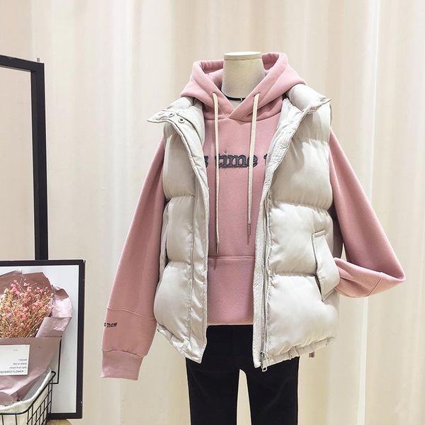 women's vests lusumily warm vest women thicken waistcoat sleeveless cotton solid color turn-down collar outwear for female, Black;white
women's vests lusumily warm vest women thicken waistcoat sleeveless cotton solid color turn-down collar outwear for female, Black;white