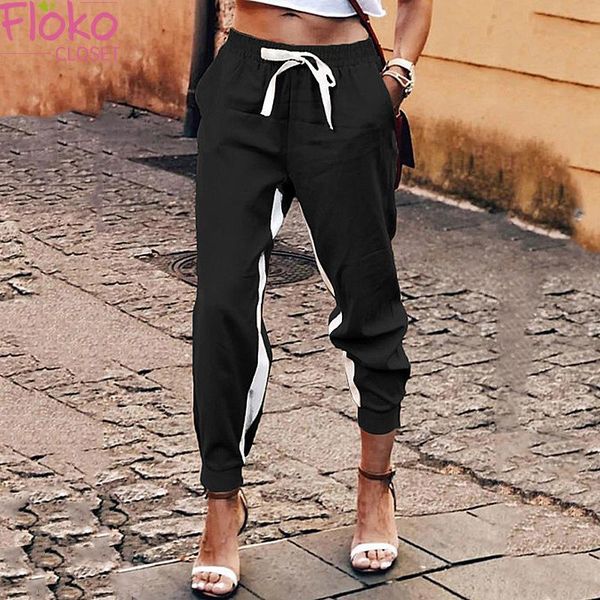 women's pants & capris flokocloset women elastic high waist lace up long streetwear casual pockets cargo spring autumn trousers, Black;white
women's pants & capris flokocloset women elastic high waist lace up long streetwear casual pockets cargo spring autumn trousers, Black;white