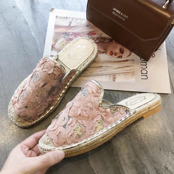 slippers sweet lace flower summer mules shoes woman breathable mesh bling flat straw flax espadrilles oxfords girls beach slides, Black
slippers sweet lace flower summer mules shoes woman breathable mesh bling flat straw flax espadrilles oxfords girls beach slides, Black
