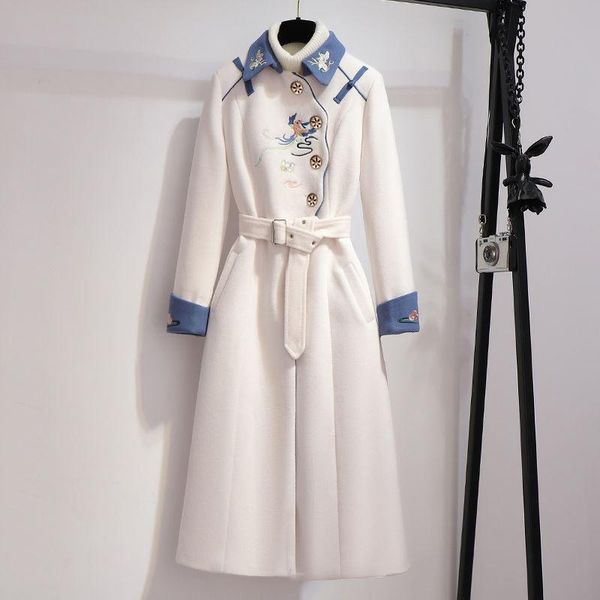 ethnic clothing modern chinese women winter woolen trench coat plus size thick phoenix embroidery style dress, Red
ethnic clothing modern chinese women winter woolen trench coat plus size thick phoenix embroidery style dress, Red
