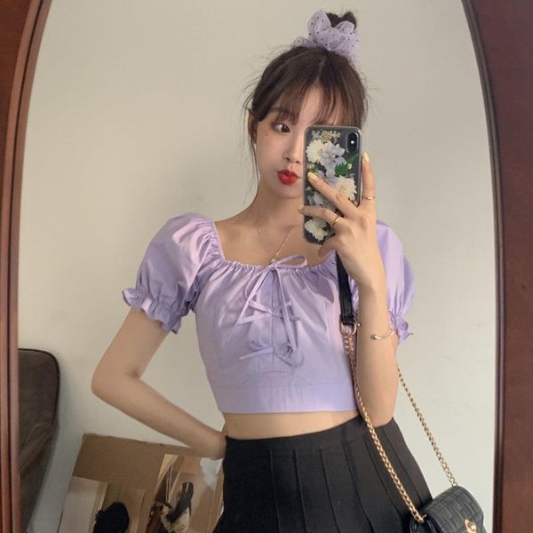 women's blouses & shirts junerain retro puff sleeve women vintage short square collar female elegant leisure streetwear clothes top, White
women's blouses & shirts junerain retro puff sleeve women vintage short square collar female elegant leisure streetwear clothes top, White