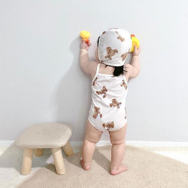 born summer swimsuit little girls toddler baby bikini suit bear print ruffles swimsuits swimwear bathing with hat one-pieces, Black
born summer swimsuit little girls toddler baby bikini suit bear print ruffles swimsuits swimwear bathing with hat one-pieces, Black