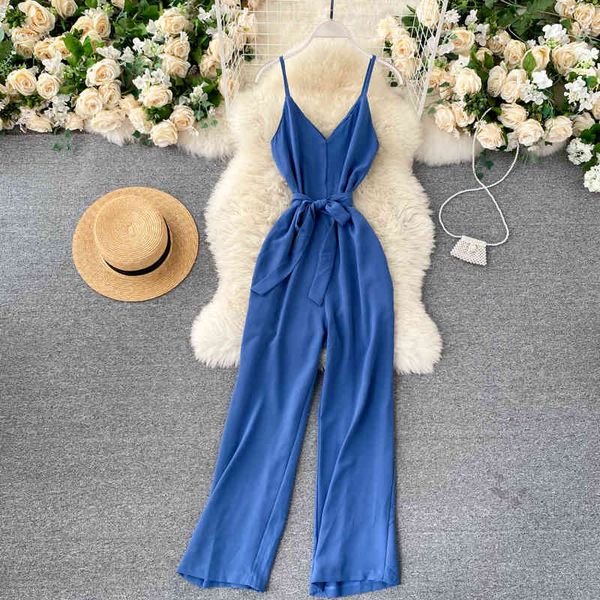 women strap jumpsuits v neck sleeveless lace up elegant solid rompers korean off shoulder streetwear long rompers 210419, Black;white
women strap jumpsuits v neck sleeveless lace up elegant solid rompers korean off shoulder streetwear long rompers 210419, Black;white