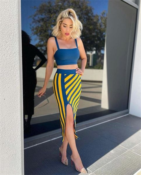 two piece dress summer women blue patchwork spaghetti straps split bandage set elegant short mid slim pencil skirt 0aq9, White
two piece dress summer women blue patchwork spaghetti straps split bandage set elegant short mid slim pencil skirt 0aq9, White