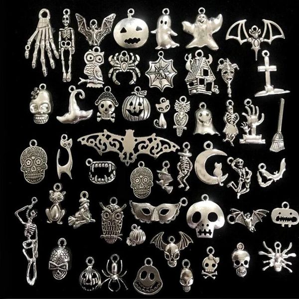 charms halloween bat pumpkin lantern spider witch skull pendant craft supplies pendants for diy making 50pcs/set, Bronze;silver
charms halloween bat pumpkin lantern spider witch skull pendant craft supplies pendants for diy making 50pcs/set, Bronze;silver