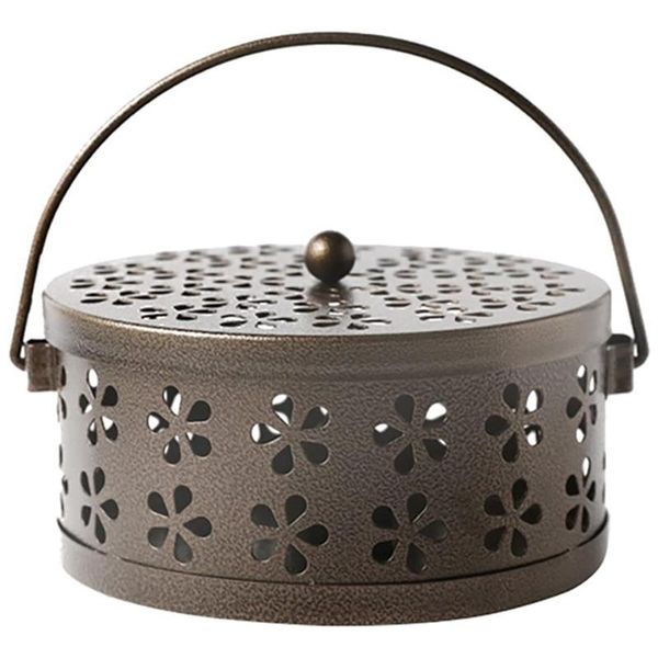 fragrance lamps mosquito coil holder, retro portable incense burner for home and camping (bronze)
fragrance lamps mosquito coil holder, retro portable incense burner for home and camping (bronze)