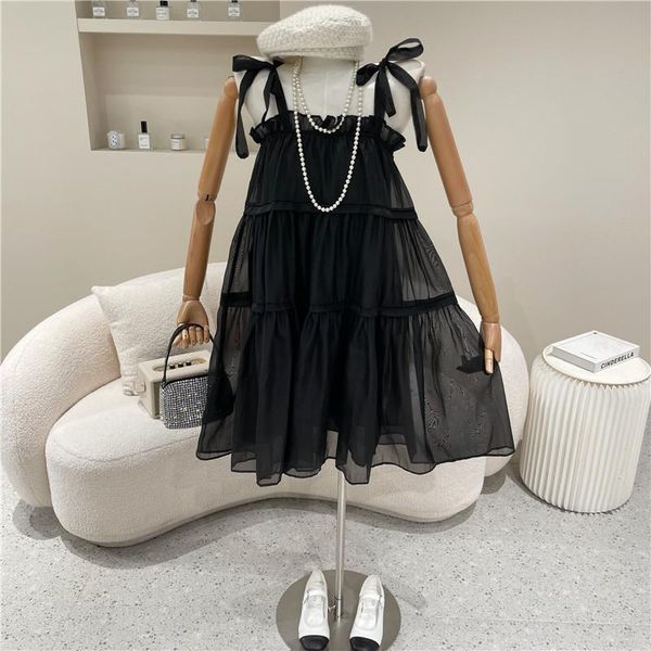 casual dresses women's clothing summer 2021 fashion loose doll bandage layer upon fluffy gauze sling dress, Black;gray
casual dresses women's clothing summer 2021 fashion loose doll bandage layer upon fluffy gauze sling dress, Black;gray