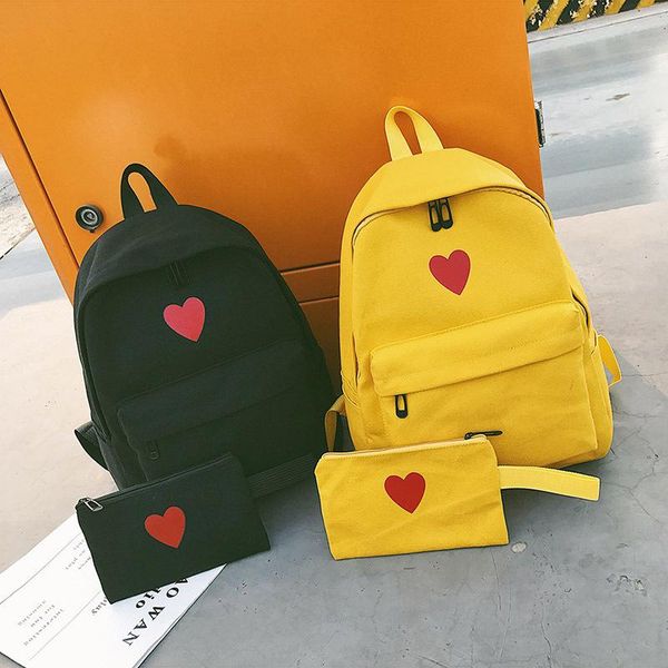 backpack canvas printed heart yellow korean style students travel bag girls school laptop
backpack canvas printed heart yellow korean style students travel bag girls school laptop