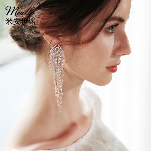 fashion austrian crystal thin chain earring rhinestone granule wedding earring women bridal drop earrings jcc133, Silver
fashion austrian crystal thin chain earring rhinestone granule wedding earring women bridal drop earrings jcc133, Silver