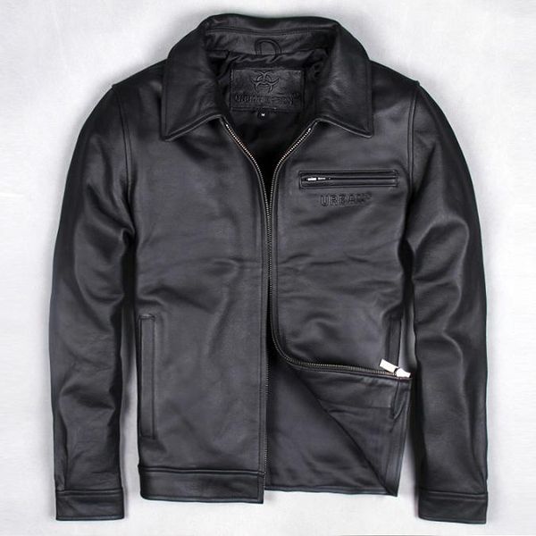 men's leather & faux men cowhide jackets genuine jacket casual homme fitness coat quality sales, Black
men's leather & faux men cowhide jackets genuine jacket casual homme fitness coat quality sales, Black