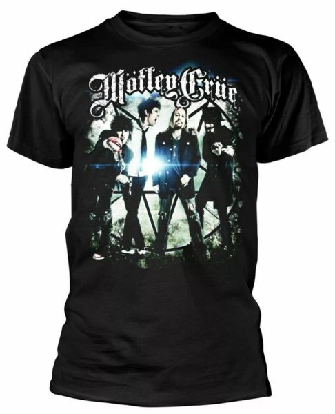 official motley crue t shirt group p black classic rock metal band tee new, White;black
official motley crue t shirt group p black classic rock metal band tee new, White;black