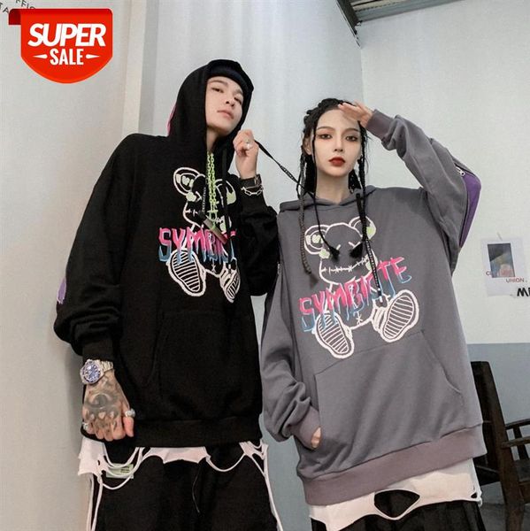 original hip-hop street fashion sweater high oversize letter bear hit color printing hooded for men and women #0r9q, Black
original hip-hop street fashion sweater high oversize letter bear hit color printing hooded for men and women #0r9q, Black