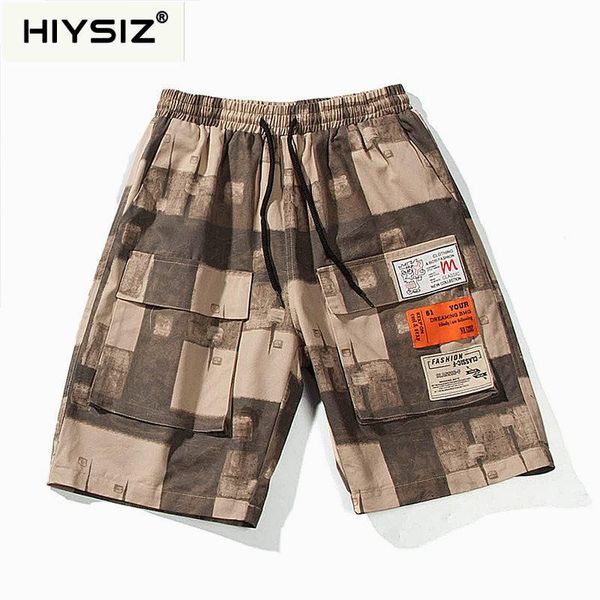 men's shorts hiysiz 2021 summer men casual streetwear plaid print fashion trend brand large size five overalls st291, White;black
men's shorts hiysiz 2021 summer men casual streetwear plaid print fashion trend brand large size five overalls st291, White;black