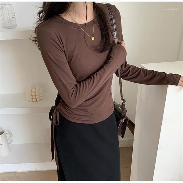 women's t-shirt alien kitty women 2021 autumn female tees modal solid drawstring thin slim fashion undershirt all-match office lady, White
women's t-shirt alien kitty women 2021 autumn female tees modal solid drawstring thin slim fashion undershirt all-match office lady, White