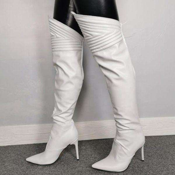 boots big size 47 solid women over knee high white back zip stiletto ladies pointed toe thigh long booties, Black
boots big size 47 solid women over knee high white back zip stiletto ladies pointed toe thigh long booties, Black