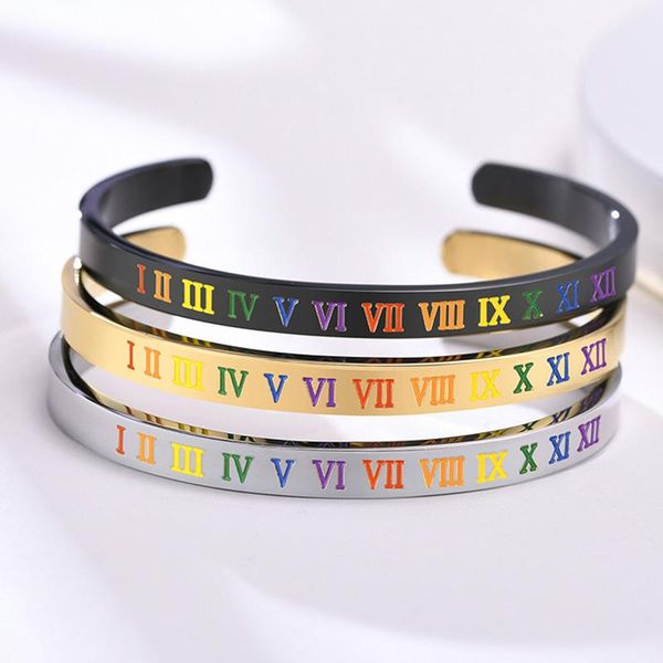 link, chain women men jewelry bracelet stainless steel bracelets for roman numbers charm bangle wedding party gift, Black
link, chain women men jewelry bracelet stainless steel bracelets for roman numbers charm bangle wedding party gift, Black
