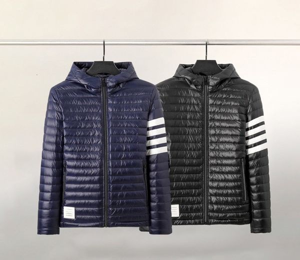 downs Fashion TB THOM Brand Men Coats Slim Fit Hooded Light Down Jacket Striped Solid Thin Casual Winter Clothing Male, Black
downs Fashion TB THOM Brand Men Coats Slim Fit Hooded Light Down Jacket Striped Solid Thin Casual Winter Clothing Male, Black