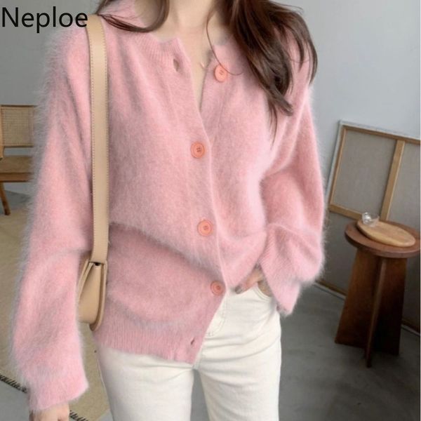 neploe women sweaters solid o neck cardigans spring korean casual knitted loose long sleeve imitation mink sueter pull femme 210422, White
neploe women sweaters solid o neck cardigans spring korean casual knitted loose long sleeve imitation mink sueter pull femme 210422, White