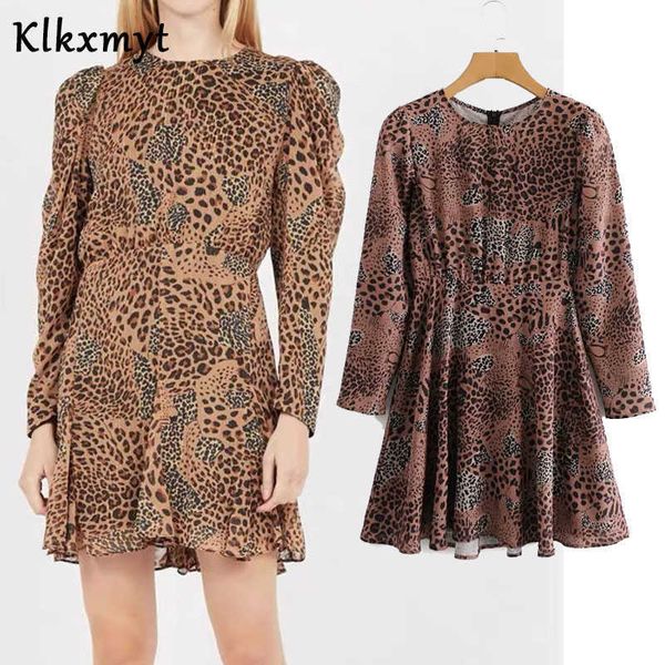 klkxmyt za dress women fashion leopard print shoulder pads mini vintage long sleeve female es vestidos mujer 210527, Black;gray
klkxmyt za dress women fashion leopard print shoulder pads mini vintage long sleeve female es vestidos mujer 210527, Black;gray
