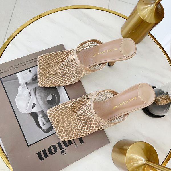 hollow breathable mesh woman thin high heels slippers summer vintage square toe mules femme shoes pumps sandals, Black
hollow breathable mesh woman thin high heels slippers summer vintage square toe mules femme shoes pumps sandals, Black