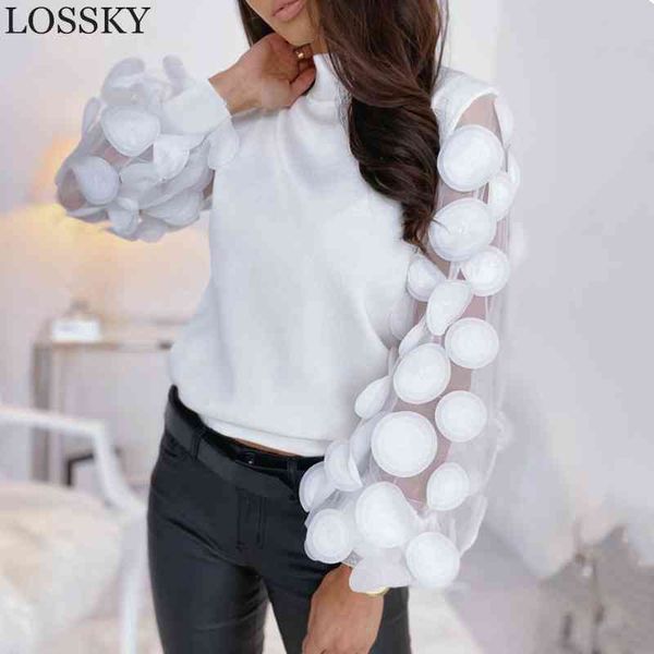womens sheer mesh see-through blouse 2021 new fashion elegant slim polka dot puff long sleeve shirt turtleneck fall blouse, White
womens sheer mesh see-through blouse 2021 new fashion elegant slim polka dot puff long sleeve shirt turtleneck fall blouse, White